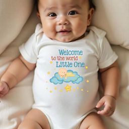 YK Infants Welcome To The World Little One! Printed Cotton Bodysuit-picture-20