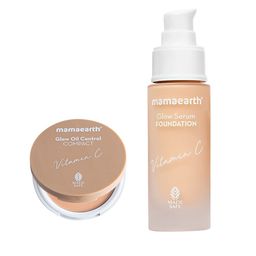 Mamaearth Set of Vitamin C Glow Oil Control Compact 9 g & Glow Serum Foundation 30 ml-12