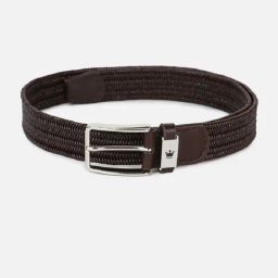 Louis Philippe Brown Leather Waist Belt for Men-image-27