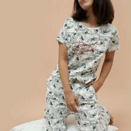 Ginger by Lifestyle White Cotton Printed Night Suit-image-13