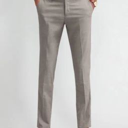 Arrow Medium Brown Slim Fit Self Pattern Trousers-image-69