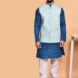 PRINTCULTR Men Regular Pure Cotton Kurta with Trousers-picture-10