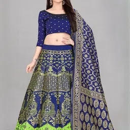 Mr Y Semi-Stitched Lehenga & Unstitched Blouse With Dupatta-picture-15