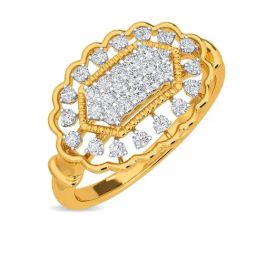 Kisna Diamond & Gold Jewellery Leah 14k (585) Diamond & Gold Ring For Women-picture-47