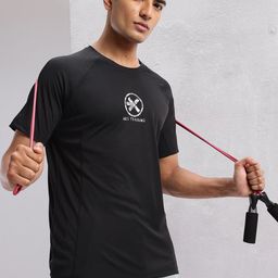 HRX by Hrithik Roshan Brand Logo Print Rapid-Dry Training T-shirt-image-47