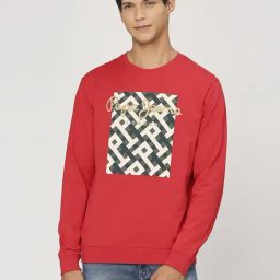 Pepe Jeans Classic Red Cotton Regular Fit Printed Sweatshirt-image-72