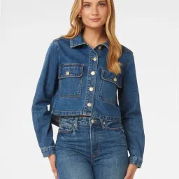 Forever New Blue Cotton Regular Fit Jacket-picture-25