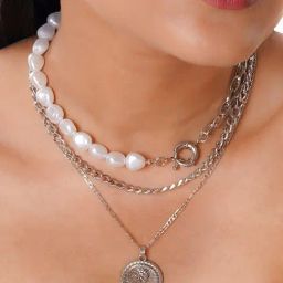 Joker & Witch Aella Silver Necklace Set for Women-image-43