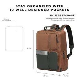 Eume Eclipse 20 Rustic Brown Solid Backpacks image 4