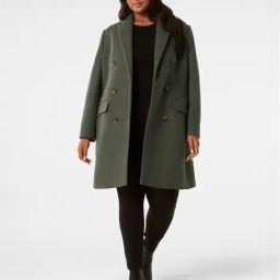 Forever New Green Regular Fit Coat-9