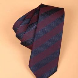 Van Heusen Maroon & Blue Polyester Striped Tie-42