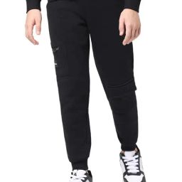 Jack & Jones Junior Jet Black Straight Fit Trackpants-image-10