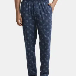 Jockey RM02 Dark Blue Super Combed Cotton Pyjamas with Side Pocket (Prints May Vary)-picture-18