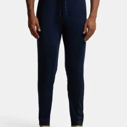 Jockey SP16 Navy Soft Touch Microfiber Elastane Trackpants with Side Pocket & Stay Fresh Treatment-image-3