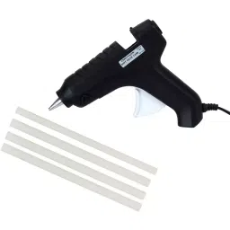 CRAFTYGUN 40 W Trigger Feed Hot Glue Gun Black with 4 Stick, FD-40 W-24