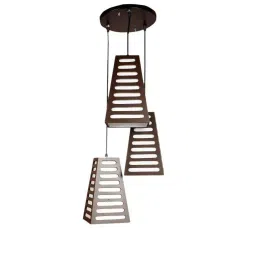 ELIANTE Marron  Hanging Light Brown Wood Contemporary Style Semi Flush Mount, H-77-3LP-JSL-image-4