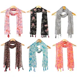 StoleVilla Women Pack of 6 Printed Scarf-picture-2