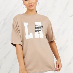 Styli Beige Cotton Printed T-Shirt-picture-35