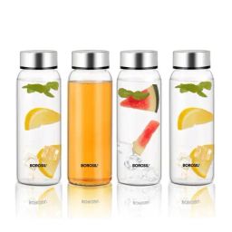 ?Borosil Water Bottle with Leakproof & Easy to Carry Set of 4 (Transparent, ?750 ml)-image-52