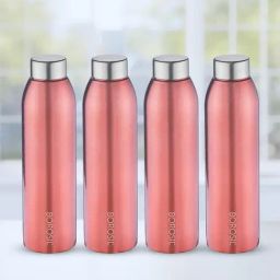 ?Borosil Water Bottle with Single Wall & Leakproof Set of 4 (Pink, ?750 ml)-image-97