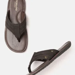 Woodland Men Leather Comfort Sandals-image-89