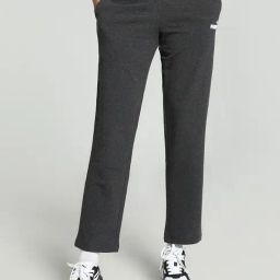 Puma Grey Logo Print Sports Track Pants-image-14