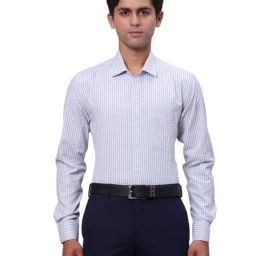 Park Avenue Grey Slim Fit Checks Shirt-picture-26
