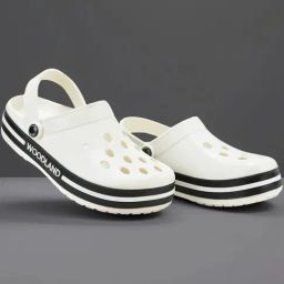 Woodland Men's Off White Back Strap Clogs-image-53