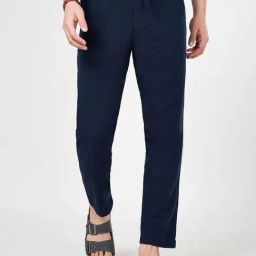 7 Alt By Pantaloons Ensign Blue Cotton Slim Fit Trackpants-picture-15