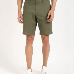 Tommy Hilfiger Battle Green Cotton Regular Fit Shorts-picture-23