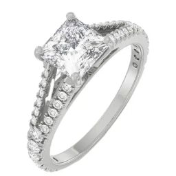 Emori 14k White Gold & Diamond Princess Cut Splendor Ring-image-67