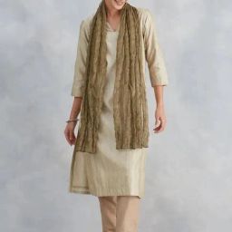 Fabindia Black & Beige Woven Stole-picture-40