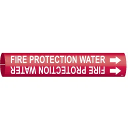 BRADY Pipe Marker Fire Protection Water Red & White for 4 to 6 inch Outer Diameter Pipe, 6GV15-image-95