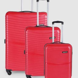 Roadster Set of 3 Textured Scratch Resistant Trolley Suitcases - Cabin, Medium & Large image 1