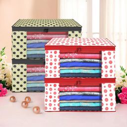 Kuber Industries Cream & White 4 Pieces Regular Drawer Organiser Organisers-40