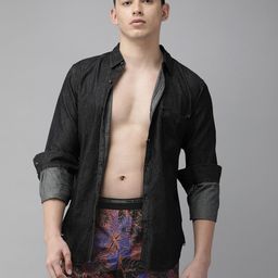 THE BEAR HOUSE Men Pack of 2 Printed Assorted Boxers with Pouch-image-24