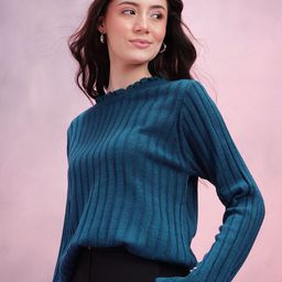 DressBerry Women Ribbed Acrylic Pullover-image-85