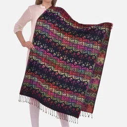 BAISA Women Geometric Woven Design Acrylic Shawl-picture-18
