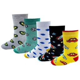 RC. ROYAL CLASS Infant Pack Of 5 Assorted Cotton Calf-Length Socks-17