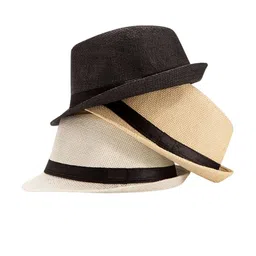 Infispace Men Grey Self Design Fedora Hat image 3