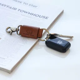 BROWN BEAR Textured Leather Key Holder-image-22
