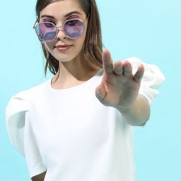 Tokyo Talkies Women Solid Round Neck Top-57