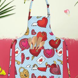 ArtzFolio Blue & Red Printed Cotton Aprons-image-92
