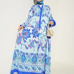 BIGDART D. Saks Floral Printed Puff Sleeve Maxi Dress-image-10