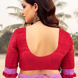 LeeliPeeri Designer Poly Chiffon Saree image 4