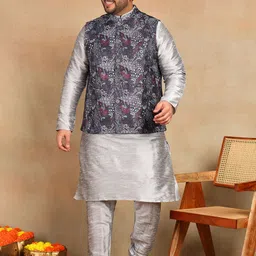 Sztori Printed Mandarin Collar Nehru Jackets-8