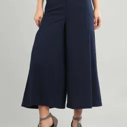 Aurelia Navy Regular Fit Palazzo-image-44