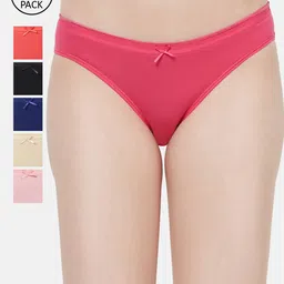 Soie Women Pack Of 6 Solid Classic Basic Briefs 6BF-18PACK 2-image-10