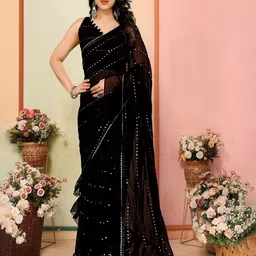 CATCHY FOREVER Embellished Mirror WorkSaree-image-20