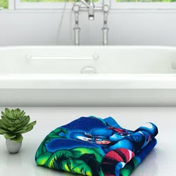 Marvel Avengers Unisex Kids Blue & Red Printed 350 GSM Bath Towel-image-90